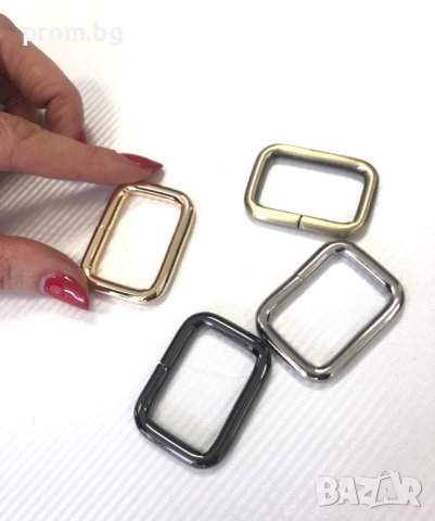 правоъгълна халка, гайка, обков, пръстен, 4 цвята, снимка 3 - Други - 38131570