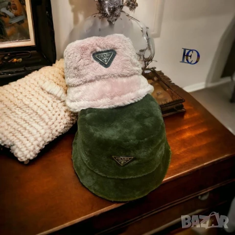 пухени шапки prada christian dior gucci , снимка 17 - Шапки - 51393742