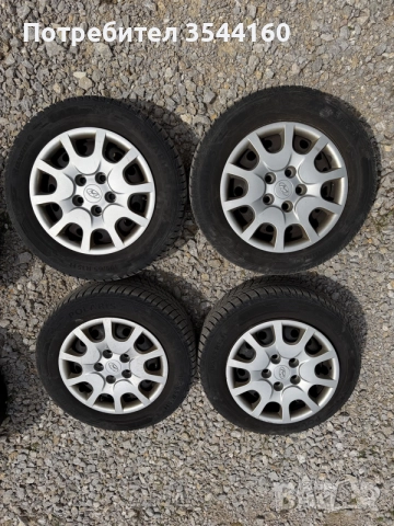 4бр. железни джанти с тасове 15” 5 х 114.3 със зимни гуми  за Hyundai i30