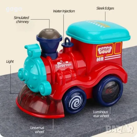 Спрей влакче с музика светлини и водна мъгла за безкрайно забавление, снимка 4 - Електрически играчки - 49306777