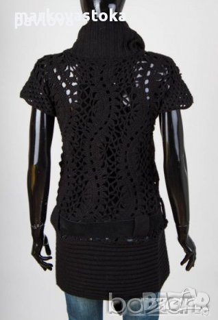Туника  в    черен цвят  - плетиво, снимка 1