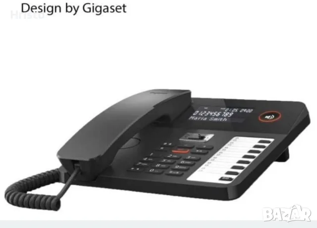 Стационарен телефон Gigaset Desk 800A с телефонен секретар, триредов LCD дисплей, 5-посочен бутон , снимка 2 - Стационарни телефони и факсове - 56215625