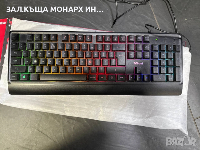 Клавиатура trust ziva gaming led keyboard us, 23697