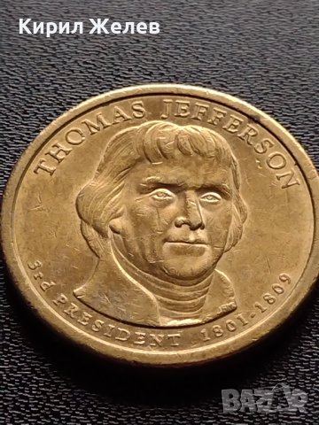 Възпоменателна монета 1 долар THOMAS JEFFERSON 3 президент на САЩ (1801-1809) за КОЛЕКЦИЯ 38066