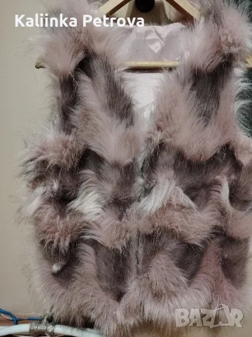 Дамски елек с косъм. , снимка 9 - Елеци - 56535515