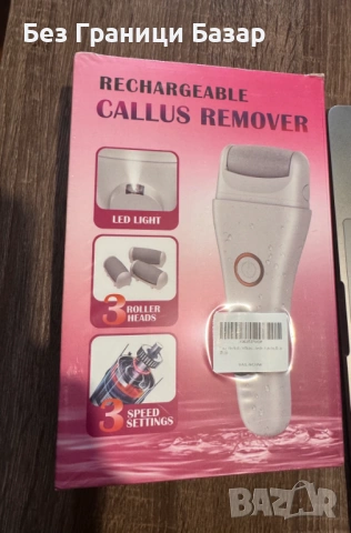 Нова пила крака Акумулаторен уред за пети с 3 глави 3 скорости LED USB