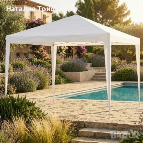 Градинска шатра тип "павилион", 3x3м, Водоустойчива, снимка 3 - Градински мебели, декорация  - 53924604