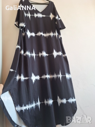 ДЪЛГА СТРАХОТНА РОКЛЯ ЛИКРА 3XL-4XL, снимка 2 - Рокли - 51637017