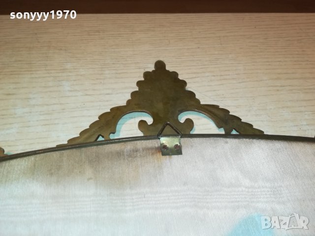 антично огледало-мед/месинг-масивно-внос швеция 55х45см, снимка 18 - Антикварни и старинни предмети - 30139515