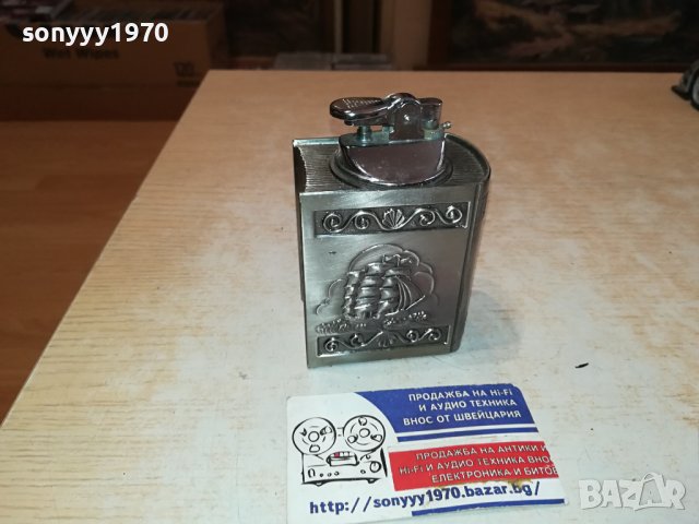 МЕТАЛНА ЗАПАЛКА КНИГА//ФРЕГАТА-ВНОС ФРАНЦИЯ 3010231031, снимка 3 - Антикварни и старинни предмети - 42775731