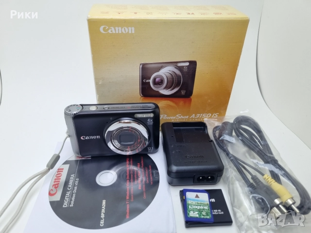 Canon PowerShot A3150 IS 12.1MP Digital Camera Black, снимка 13 - Фотоапарати - 52729768