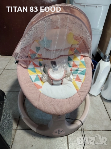 Електрическа бебешка люлка 3в1, с мрежа против комари, снимка 5 - Други - 51654914