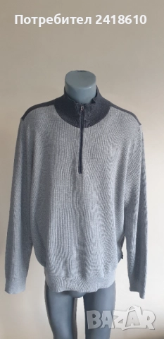 Hugo Boss Famoso Wool / Cotton  Half Zip Jumper Mens Size XL НОВО!ОРИГИНАЛ! Мъжкa Жилетка  с 3/4 Цип