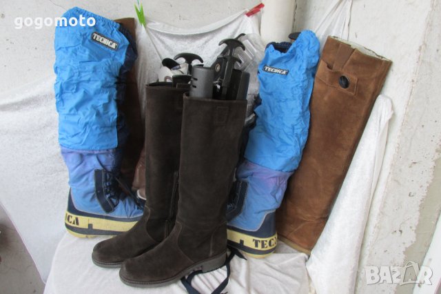 ЛУКС чизми, гамаши КАТО НОВИ 39 - 40  дамски ботуши високи, 100% естествена кожа = естествен велур, снимка 18 - Дамски ботуши - 35087547