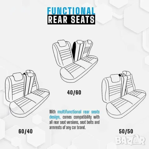 Тапицерия OTOM за седалки Premium PRM101 Черно, снимка 5 - Аксесоари и консумативи - 49930046