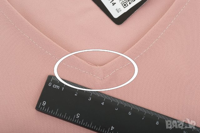 Елегантна дамска блуза в розово с верижка марка La Aurora, снимка 5 - Блузи с дълъг ръкав и пуловери - 31939461