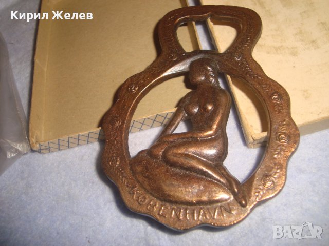 КОПЕНХАГЕН РУСАЛКА СИМВОЛ на СТОЛИЦАТА на ДАНИЯ МЕДЕН СУВЕНИР - ОТВАРАЧКА в КУТИЙКА 15438, снимка 6 - Колекции - 38276341