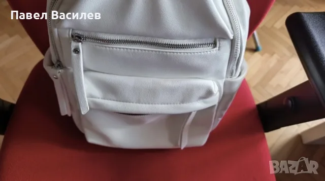 Чисто нова бяла кожена дамска раница от Тенденз/Tendenz, снимка 6 - Раници - 55987100