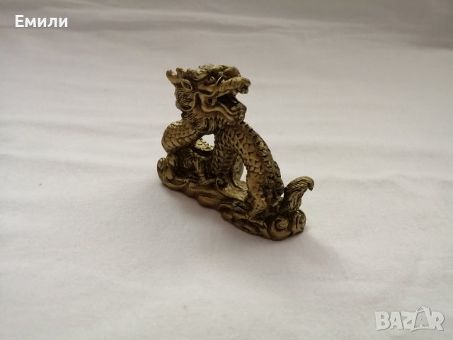 Сувенир малка статуетка китайски дракон в бронзов цвят , снимка 6 - Статуетки - 44466388