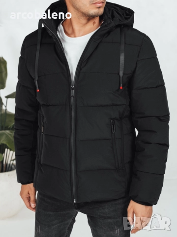 Мъжко зимно ватирано яке с качулка, 4цвята , снимка 14 - Якета - 52259493