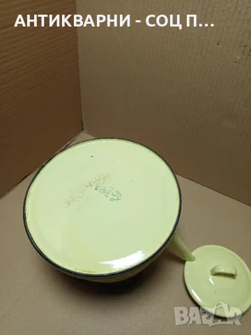 Соц Стар Емайлиран Български Чайник., снимка 5 - Антикварни и старинни предмети - 49577322