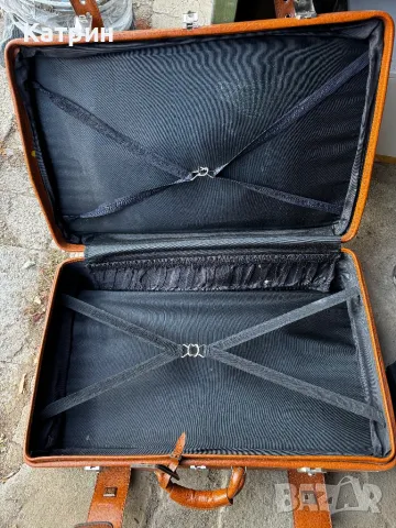 Кожен куфар ретро Airline, снимка 3 - Антикварни и старинни предмети - 48009677