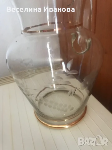 Ретро стъклена кана калиево стъкло