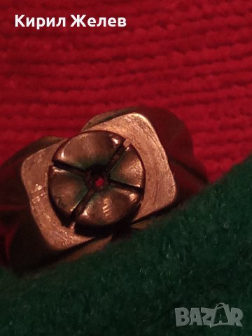 БРОНЗОВ СТАРИНЕН ВИНТИДЖ ПРЪСТЕН АРТ ДЕКО 9929, снимка 12 - Антикварни и старинни предмети - 30275229