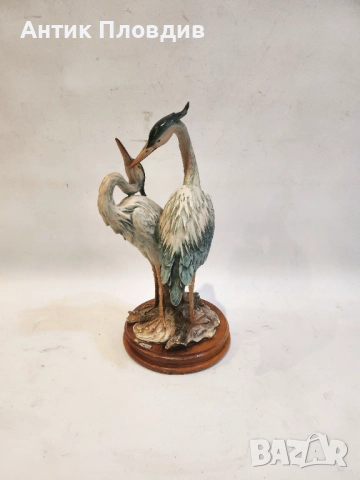 Композиция с чапли G. Armani, Италия, снимка 2 - Антикварни и старинни предмети - 52736692