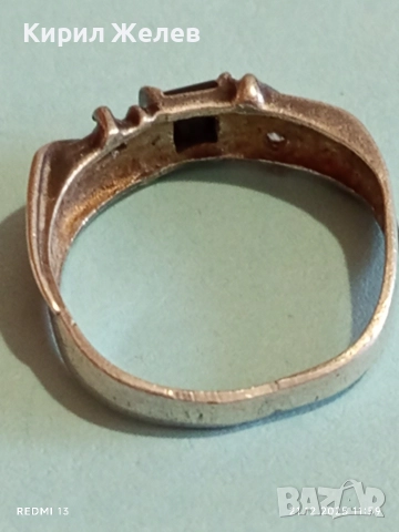 Сребърен пръстен с ювелирно фасетиран ОНИКС ръчна изработка 37175, снимка 7 - Пръстени - 52864475