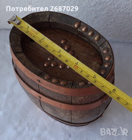  дървено буре с обръчи и стойка бъкел буренце бъчва бъчвичка, снимка 7 - Други - 31488451