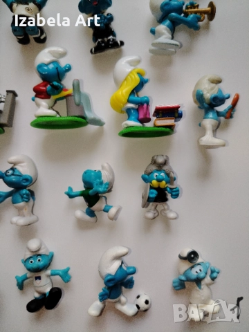 45бр фигури Kinder СМЪРФОВЕ/стари Киндер играчки от шоколадови яйца, снимка 7 - Колекции - 52021996