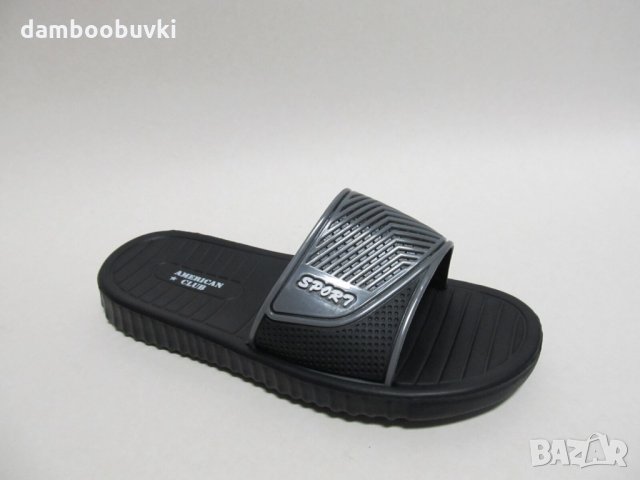 Детски гумени чехли American club черно/сиво 31/35