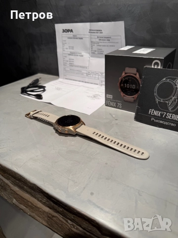 КАТО ЧИСТО НОВ Garmin Fenix 7S Solar + гаранция, снимка 2 - Смарт гривни - 52488397