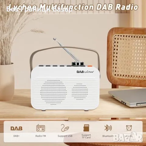 Ново Преносимо цифрово радио DAB/FM – Bluetooth, LED, Type-C заряд, снимка 2 - Други - 49661788