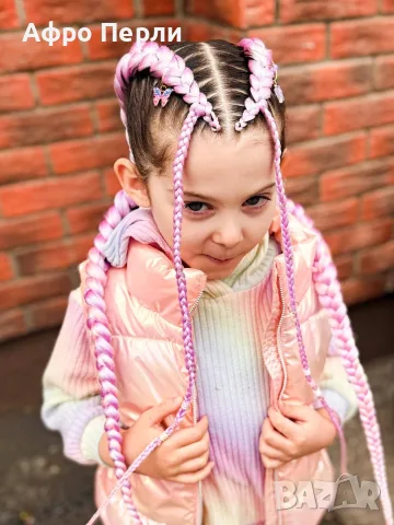 🥰Боксьорски Плитки🤎 Box braids Детски прически Опашки Бохо Туистъри Ариел Къдрици Афро Канекалон , снимка 11 - Аксесоари за коса - 55848246