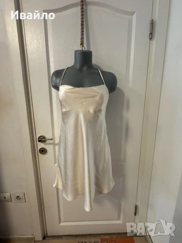 Zara - сатен и камъни, снимка 6 - Рокли - 54334101