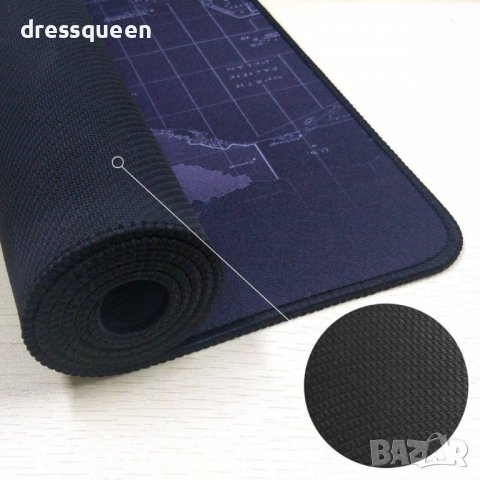 2118 Геймърска подложка за бюро с принт Карта на света, снимка 2 - Геймърски - 37356729