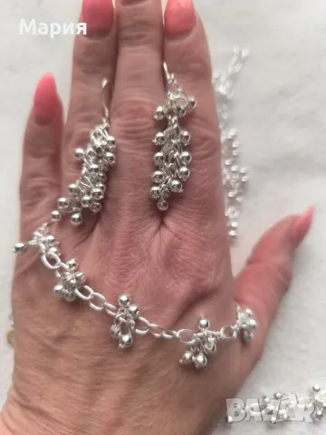 сребърен комплект , снимка 2 - Бижутерийни комплекти - 49869216