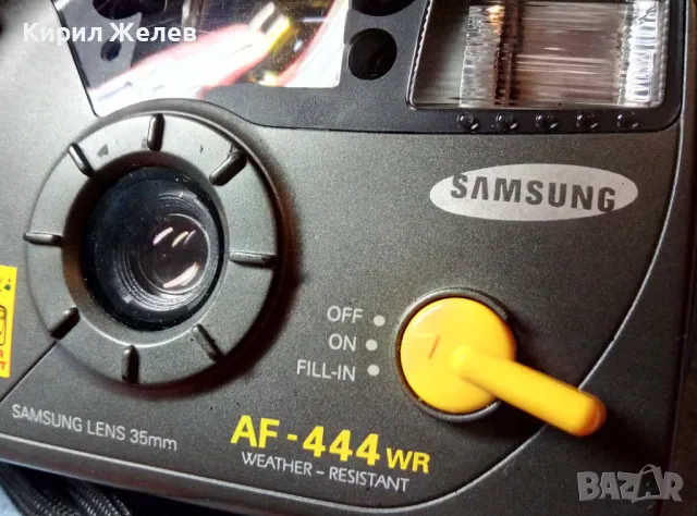 SAMSUNG AF-444 WR MADE in KOREA Стар КОЛЕКЦИОНЕРСКИ ЛЕНТОВ ФОТОАПАРАТ САМСУНГ с КАЛЪФ 47665, снимка 9 - Фотоапарати - 47614096