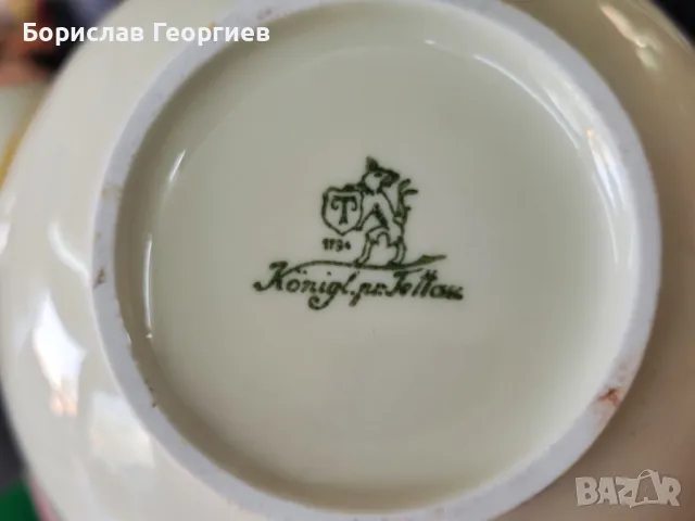 Порцеланов чайник Königl pr. Tettau, снимка 6 - Антикварни и старинни предмети - 49492840