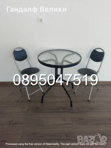Комплект маса с 2 стола за терасата, снимка 1