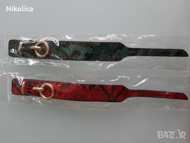 Ефектни гривни от естествена кожа със змийски ефект. НОВИ! , снимка 10 - Други - 29280987