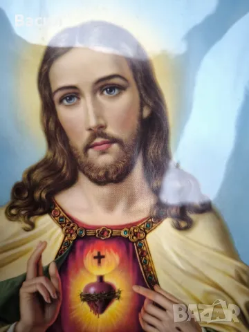 литография Христос, снимка 3 - Антикварни и старинни предмети - 49673883