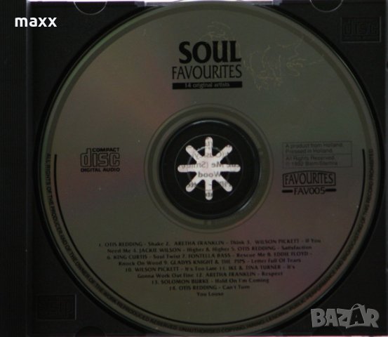 диск CD  Various – Soul Favourites, 1992, снимка 3 - CD дискове - 29143755