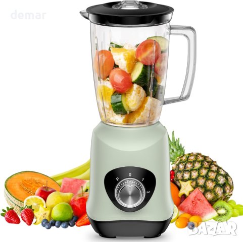 Блендер за сок Cosicosy с кана 1 л без BPA, 500 W, 2 скорости, зелен