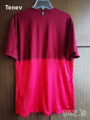NIKE Self Design Round Neck Red Maroon оригинална мъжка тениска L, снимка 2 - Тениски - 39882543