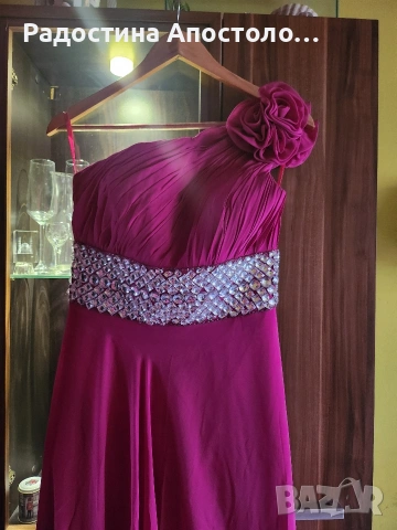 Официална рокля в циклама с камъни , снимка 9 - Рокли - 54086810