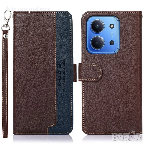 KHAZNEH Кожен Калъф с Протектор за Xiaomi Redmi 15C 5G / 4G / Poco C85 4G с RFID Защита и Стенд, снимка 4 - Калъфи, кейсове - 52061996