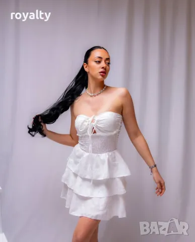 Елегантна бяла дамска рокля , снимка 2 - Рокли - 50049077